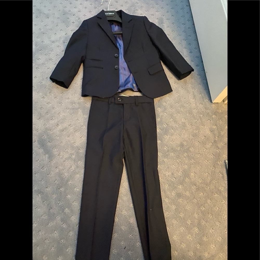 Izaac mizrahi navy blue blazer and suit pants